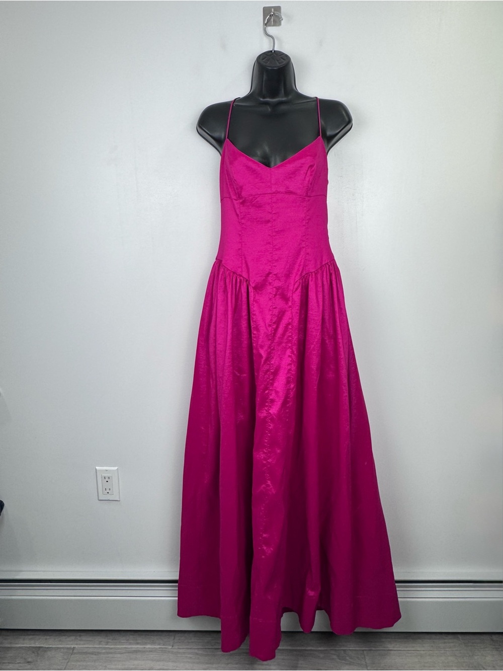 Hansen & Gretel Women Pink Bellini Taffeta Gown Size Large